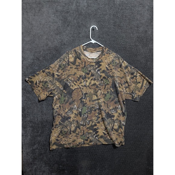 Mossy Oak Other - Vintage Mossy Oak Forest Floor Camo T-Shirt Mens XL Short Sleeve Pocket Tee 2191